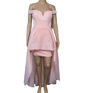 Portia and scarlet pink blush gown high low. Size XS hi-low